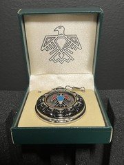 Thunderbird Quartz Pocket Watch w/Chain & Box - Native American Pocket Watch