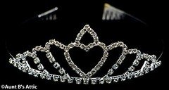 Tiara Silver Rhinestone & Metal Princess, Queen, Or Debutante Costume Headpiece