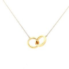 Tiffany & Co. 18K Yellow Gold Eternal Circle Pendant Necklace 16"