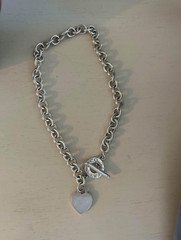 Tiffany & Co. Return to Tiffany Heart Tag 16 in Toggle Closure Necklace with...