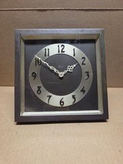 Tiffany & Company Desk Clock 8 Day Chelsea Movement Brown HEAVY Running Works