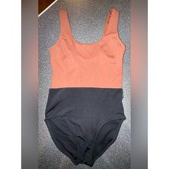 Tiger Friday Colorblock One-Piece Leotard - Brown & Black Size Adult Small