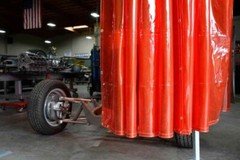 Tillman Welding Curtain Orange - 6'x 8'- 14 mil Flame Resistant Transparent