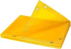 Tillman Welding Curtain Yellow - 6'x 10'- 14 mil Flame Resistant Transparent