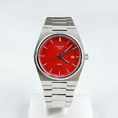 Tissot PRX 40mm Men's Quartz Red Dial Stainless Watch T137.410.11.421.00