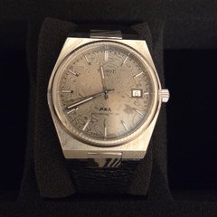 Tissot PRX 80 Powermatic Damascus Steel Dial Date 40mm 100m Black Leather Strap