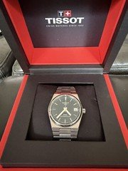 Tissot PRX Powermatic 80 Green Dial Grey Strap 40mm Men's Watch T1374071109100