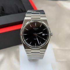 Tissot PRX/316L Quartz Black New Watch 40mm Men's Steel Watch T137.410.11.051.00