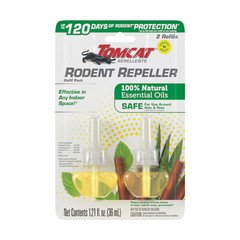 Tomcat Rodent Repeller Essential Oil Refill Pack Plug-In with Lemongrass, Cinnam