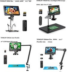 TOMLOV Digital Microscope Coin Microscope Magnifier Soldering Microscope USed