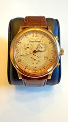 Tommy Bahama Mens Chronograph Day Date Watch - Rose Gold Leather Band - Vintage