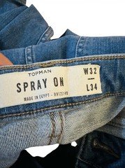Topman Spray On Skinny Jeans W32 L34