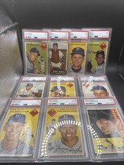 Topps 1950's & 60s MLB Lot of 10 PSA Graded Brooklyn Dodgers/ White Sox Cards