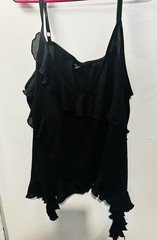 Torrid Black Solid Ruffle Georgette Camisole Adjustable Straps Women’s Plus 2X