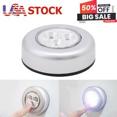 Touch Push On/Off Light Self-Stick On Click Battery Operated Lights Tap Light US
