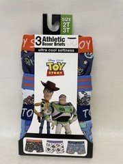 TOY STORY 3-Pack Boy's Athletic Boxer Briefs, Ultra Cool Softness, Size: 2T-3T