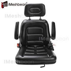 Tractor Forklift Seat Excavator Universal Adjustable Backrest Armrest Safty Belt