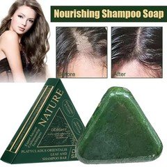Triangle Shampoo Bar, Natural Seven Green Soap Shampoo, Usman-Grass Shampoo Bar