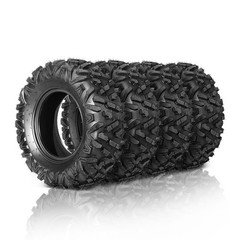 TUFFIOM Set of 4 ATV UTV Tires 25x8-12 Front & 25x10-12 Rear, 6 PR, Tubeless