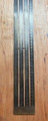 TURTLE’S Brass Standard Gauge Printers Line Gauge Typographic Ruler VINTAGE 5419