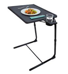 TV Tray Table Portable Foldable & Adjustable Laptop, Eating Plastic Tray Table
