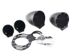 Tweeter & Midrange Speaker Pods Pair A Pillar Dash Mount Mids Highs ABS Plastic