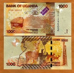 Uganda, 1000 (1,000) Shillings, 2017, P-49e, UNC Antelopes