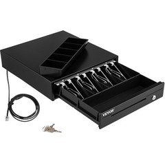 Uimoso Cash Drawer 13/16in Cash Register POS System 3 Unlocking Ways RJ11/12