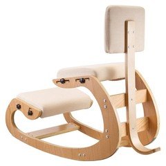 Uimoso Ergonomic Wooden Kneeling Chair with Backrest and Comfortable Cushions
