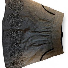 Unbranded Women's Grey and Black Skirt