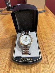 Union Pacific Railroad Safety Award Pulsar PXF192X Men's Quartz Analog Two-Tone 