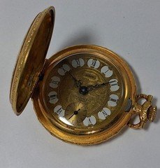 Unitas 6498 Arnex Full Hunter Pocket Watch 17 Jewels Swiss Enamel Serviced