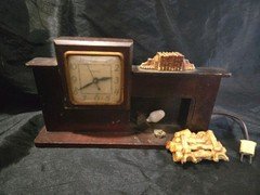 United Clock Corp  Mantle Fireplace Clock Mid Century Modern