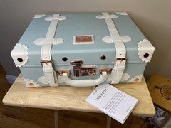Unitravel Luggage Baby Keepsake Trunk Blue Memory Box Locking Case NWT Gift