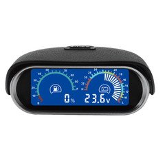 Universal 2 IN 1 Gauge Set Fuel Level Indicator + Voltage Meter For Truck Car