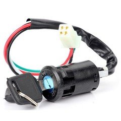 Universal 4 Wire Motorcycle Rubber Ignition Switch With 2 Keys Set Accessories
