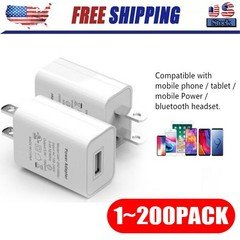 Universal 5V 1A US Plug USB AC Wall Charger Power Adapter For Smart Phone Lot