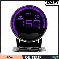 Universal Car 60mm A2 LCD Digital 7 Color Oil Temp Gauge 40-160℃ Meter w/Sensor
