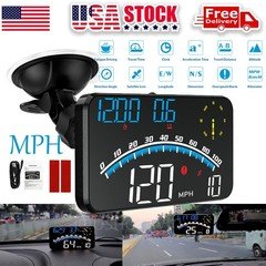 Universal Digital Speedometer GPS Car HUD Head Up Display MPH Overspeed Alarm 5"