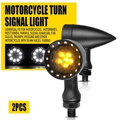Universal For Motorcycle Motorbike LED Blinker Turn Signal Running Light Black