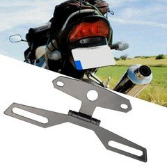 Universal Motorcycle Folding License Plate Bracket Rear Tail Light Holder Mount