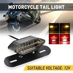Universal Motorcycle LED Turn Signals Brake Integrated License Plate Tail Light