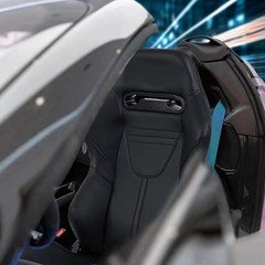 Universal Racing Seats Pair PVC Leather Reclinable Adjustable Sliders