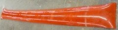 UNKNOWN PVC CURTAIN STRIPS, ORANGE, 12'' W, L 10 FT 3 TO 10 FT 5, LOT OF 11
