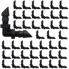 Unlorspy 100Pcs 1/4" Black Barbed Coupling Fittings Drip Elbow,100Pcs 