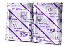 [Unused] 2 packs Fujifilm FP-100B 4x5 Super Instant B&W Film Expired 2002 JAPAN
