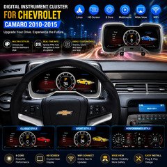 Update 12.3" LCD Cluster Instrument Speedometer For Chevrolet Camaro 2010-2015