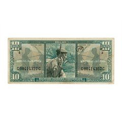 US MPC Series 681 10 Dollars VF -small graffiti