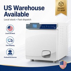 US Stock 22L Dental Autoclave Steam Sterilizer Class N 110V with Drying Function