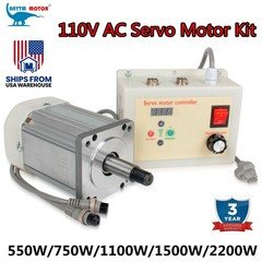 〖US〗2.2KW 1.5KW 1.1KW 550W 750W 110V AC Brushless Servo Motor CNC Controller Kit